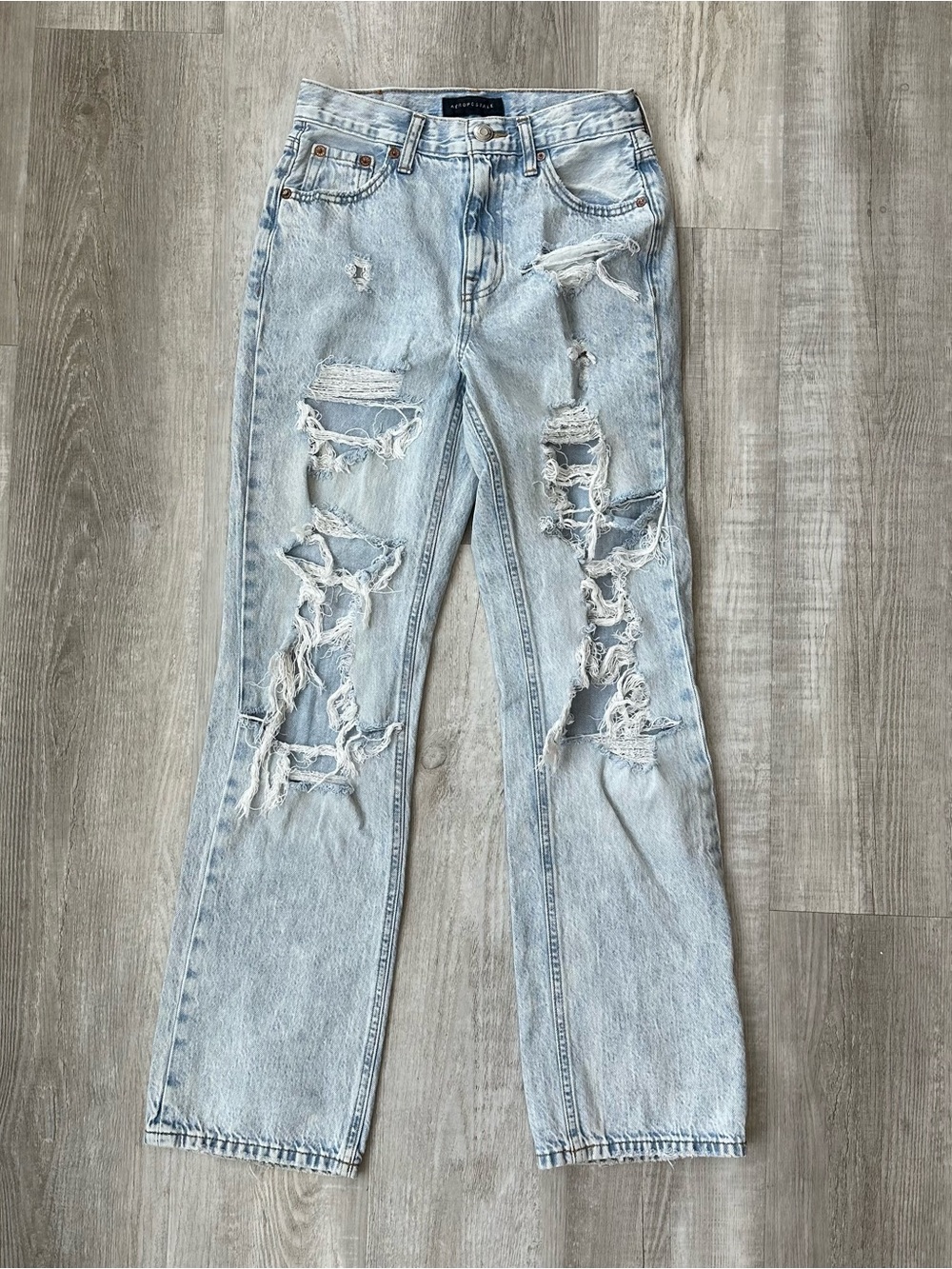Aeropostale 90s Baggy Distressed Jeans Womens Size 0R